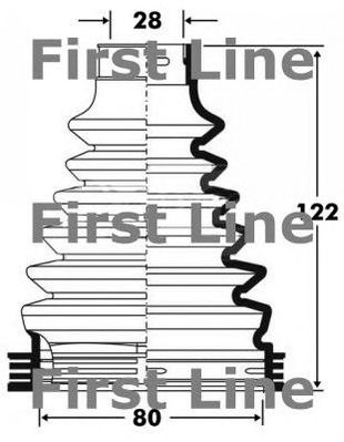 FIRST LINE fcb2812 -  Пыльник, приводной вал